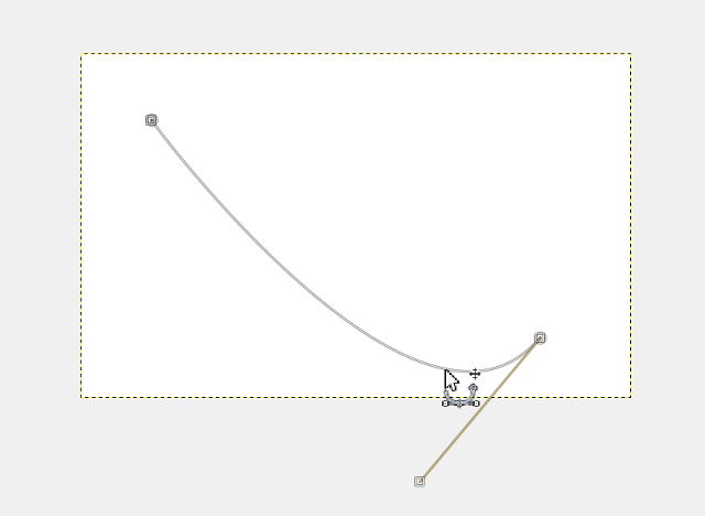 曲線の矢印を描く