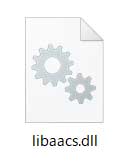 「libaacs.dll」というファイルがダウンロードされた