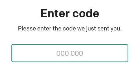 Enter Code画面