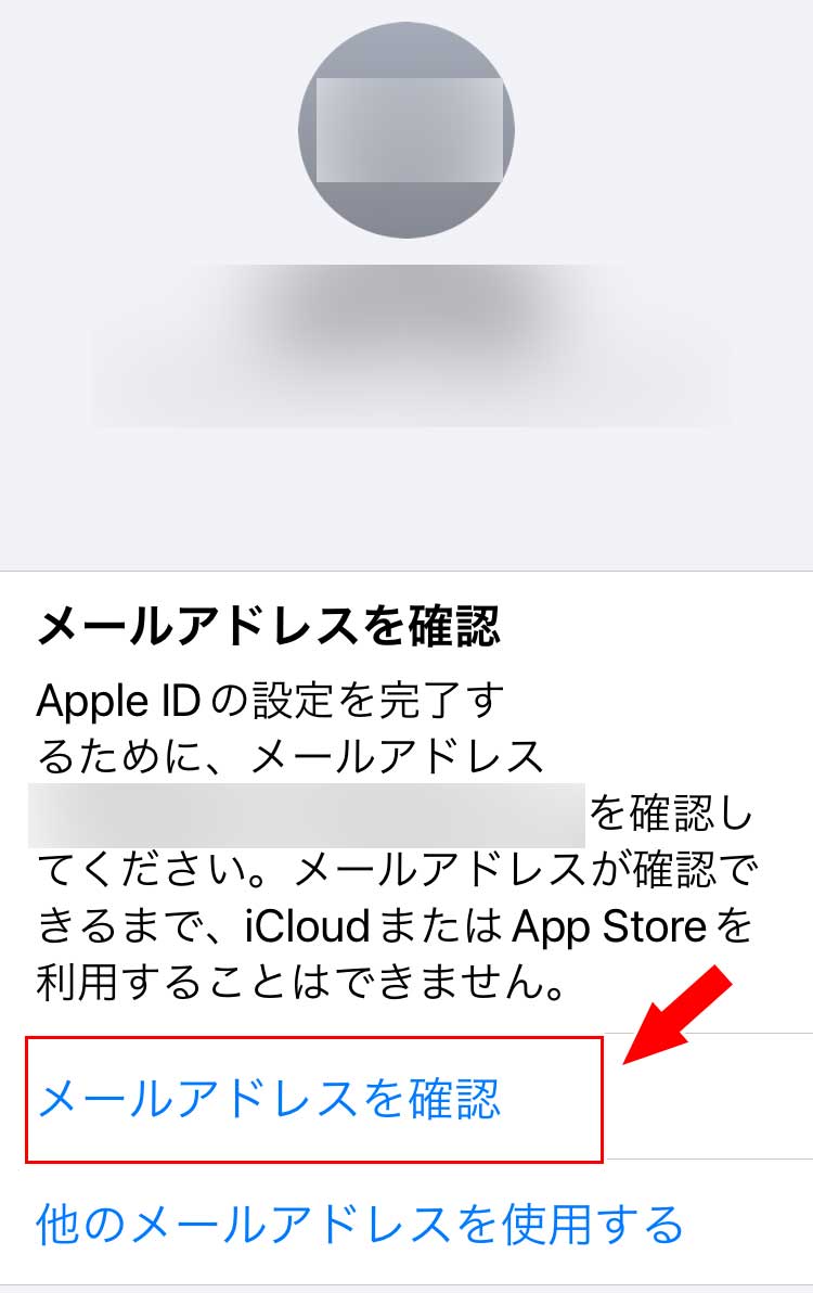 Apple IDが作成されサインイン状態になった